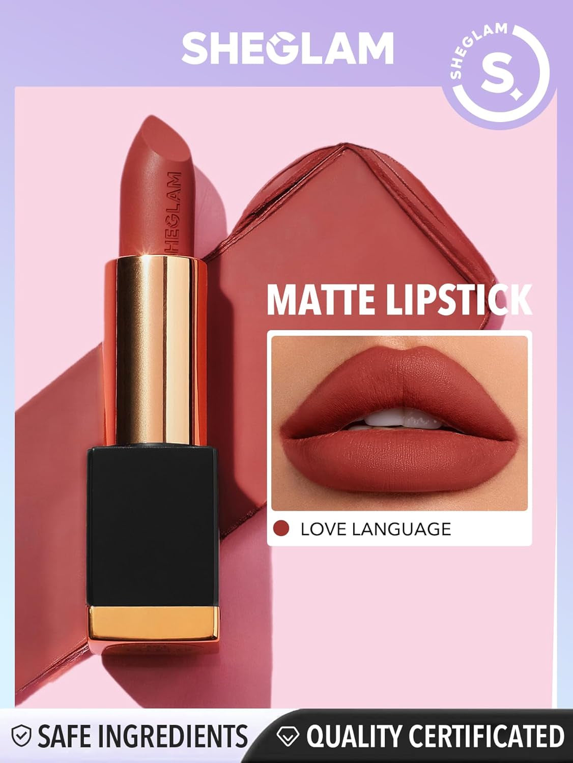 Matte Allure Lipstick 20 Colors High Pigment Velvety Soft Long Lasting Lipstick - Love Language