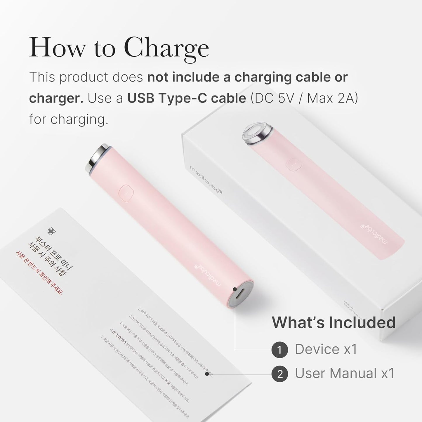 MEDICUBE - Mini Booster Pro White | Affordable At-Home Facial Device for Beginners - Portable Glow Booster for Glass Skin, Boosting Skin Care Absorption, Skincare for Teens, Korean Skin Care