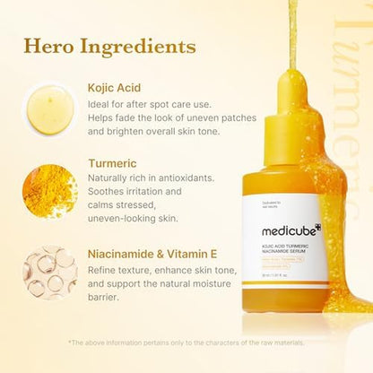 Kojic Acid Renew & Smooth Duo for Troubled Skin: Kojic Acid Turmeric Clarifying Toner Pad and Kojic Acid Turmeric Clarifying & Balancing Capsule Serum