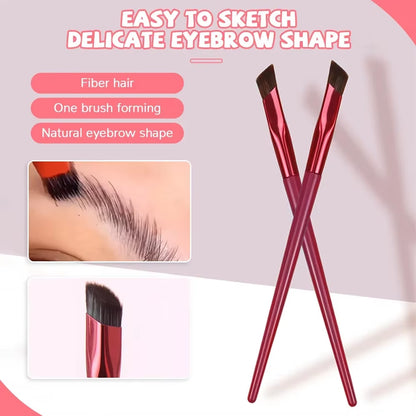 Square Dimensional Eyebrow Wild Eyebrow Brush Handmade Dual Head Eyebrow Lash Brush Multifunctional Makeup Tools