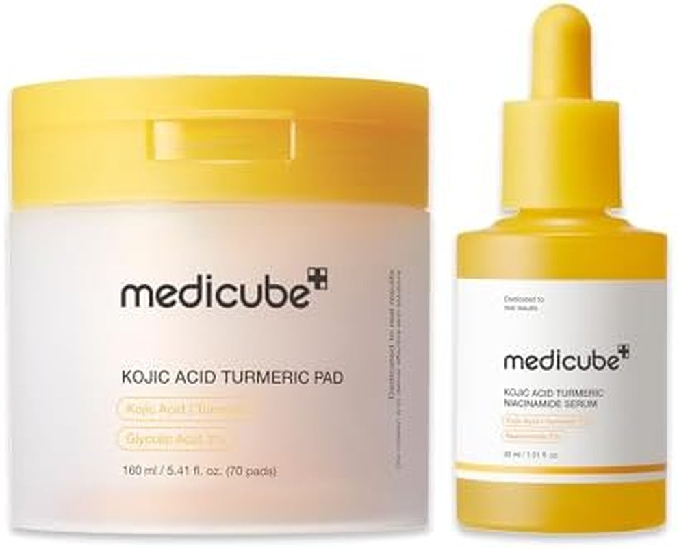 Kojic Acid Renew & Smooth Duo for Troubled Skin: Kojic Acid Turmeric Clarifying Toner Pad and Kojic Acid Turmeric Clarifying & Balancing Capsule Serum