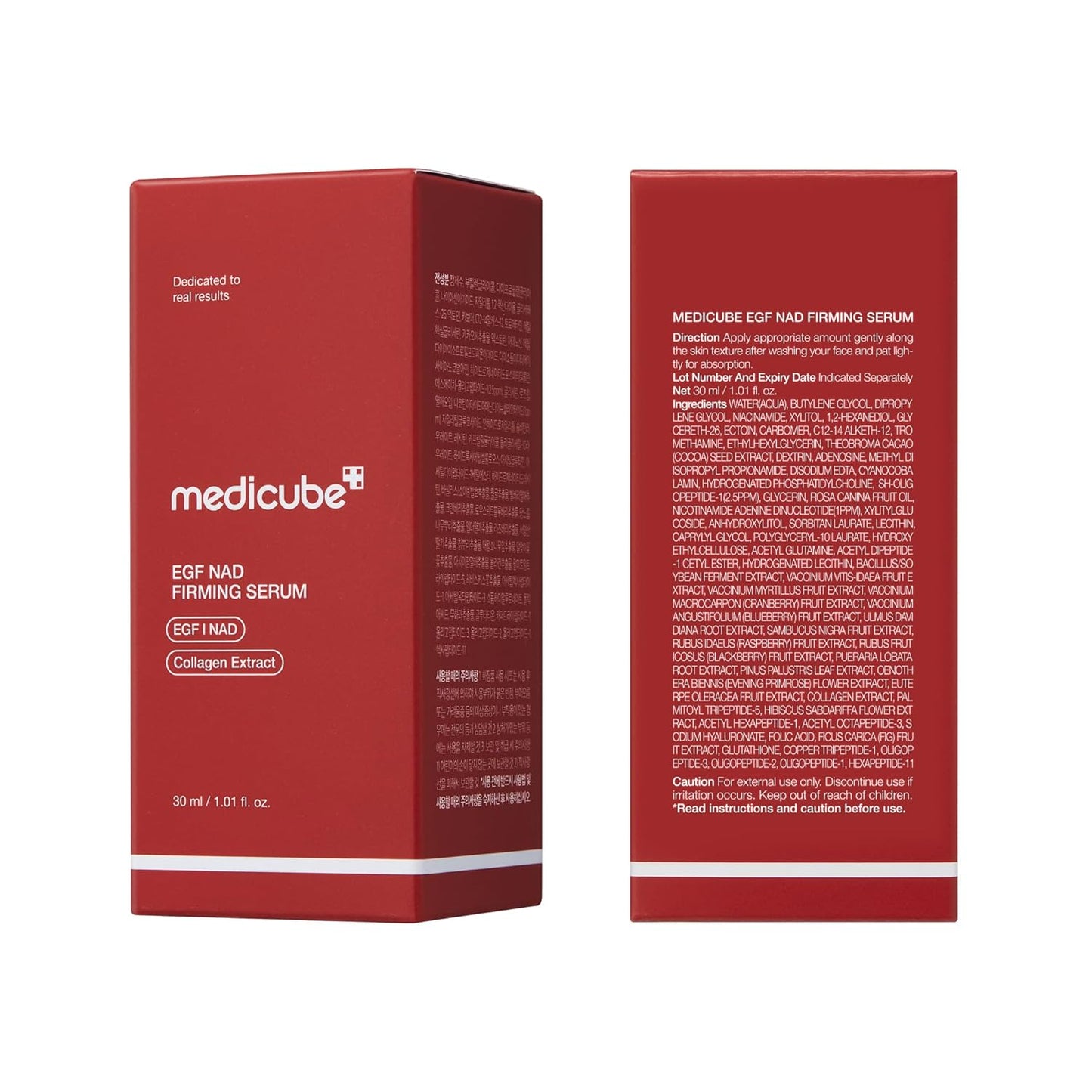 MEDICUBE - EGF NAD Firming Serum for Face & Neck | Anti-Aging Serum with EGF Peptide, NAD+ & Collagen | Wrinkle Appearance, Elasticity & Pore Care | Korean Skincare, 1.01 Fl.Oz