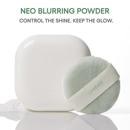 LANEIGE Neo Blurring Powder: Korean Shine Control Compact with Pore Blurring, Smoothing Finish & Travel-Friendly, No Spill Packaging