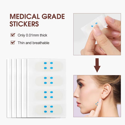 Invisible V Face Lifting Tapes Wrinkle Removal Sticker Forehead Neck Chin Sticker anti Aging Skin Adhesive Tape Facial Slimming