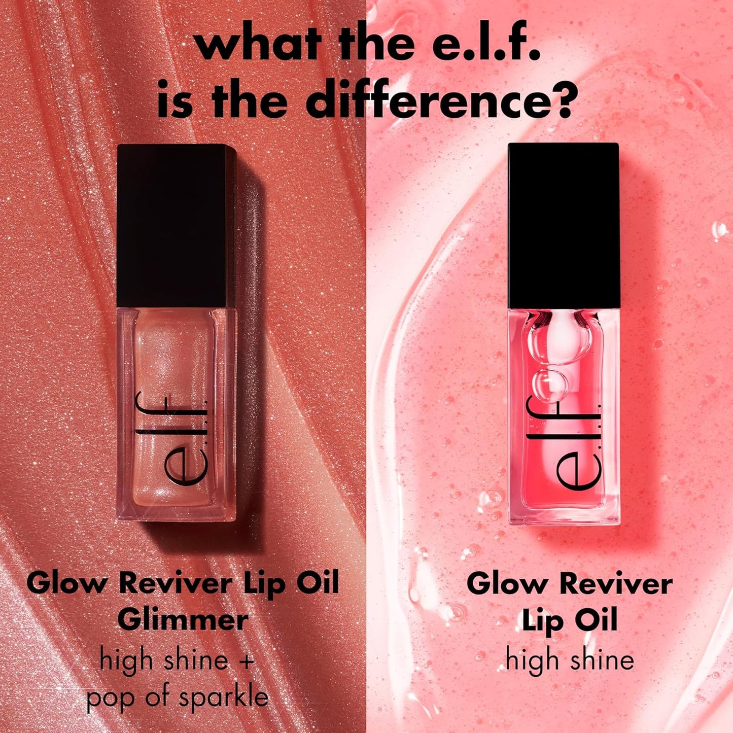 Glow Reviver Lip Oil, Nourishing and Hydrating with High-Shine Glimmer Finish & Sheer Wash of Color, Minty Scent, Non-Sticky, Vegan & Cruelty-Free, Crystal Baller