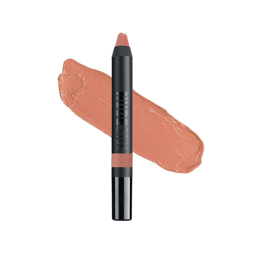 Nudestix Gel Color Lip + Cheek Balm, Creamy Sheer Tinted Lip Gloss + Lip Liner + Cheek Blush, Multi Use Makeup Pencil Stick, Hydrating, High Shine Tint, 0.10 Oz (2.8 G)