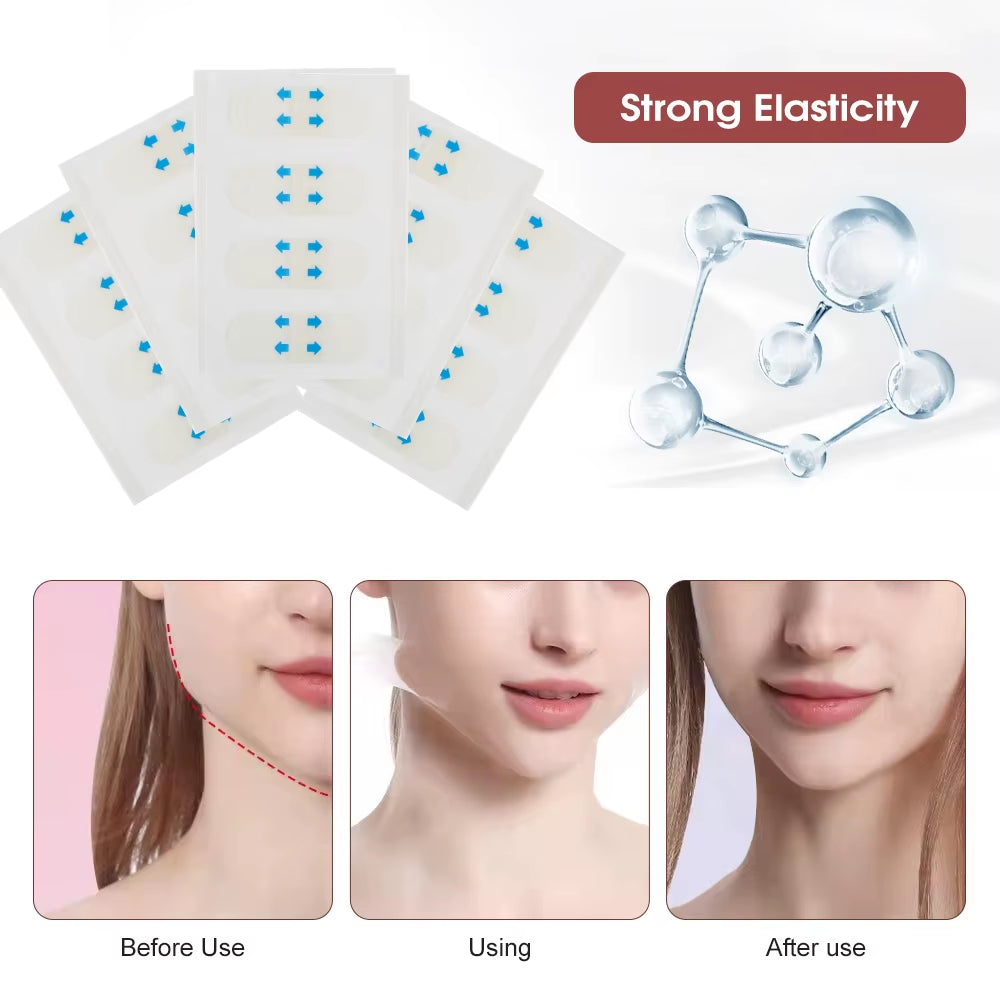 Invisible V Face Lifting Tapes Wrinkle Removal Sticker Forehead Neck Chin Sticker anti Aging Skin Adhesive Tape Facial Slimming