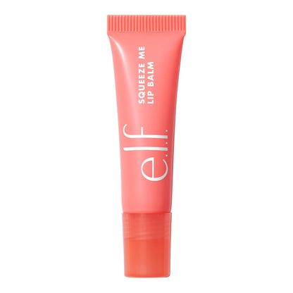 E.L.F. Squeeze Me Lip Balm, Moisturizing Lip Balm for a Sheer Tint of Color, Infused with Hyaluronic Acid, Vegan & Cruelty-Free, Strawberry