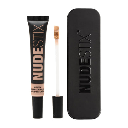 Nudefix Cream Concealer, Lightweight Liquid, Natural Finish Makeup, Hydrating, Brightening, under Eye Dark Circle Corrector, Reduces Redness and Blemishes, 0.34 Fl Oz (10 Ml)