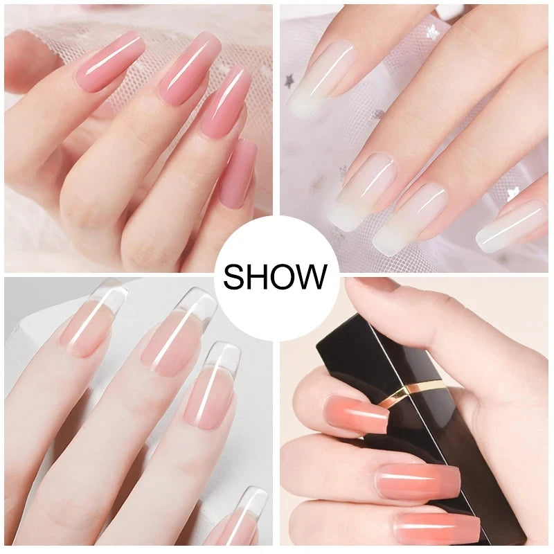 Gel Nail Polish Set Poly Nail Gel Kit with Nail Lamp Semi Permanent Gel Varnish Set Professional Nail Art Tools Kit Manicure Set