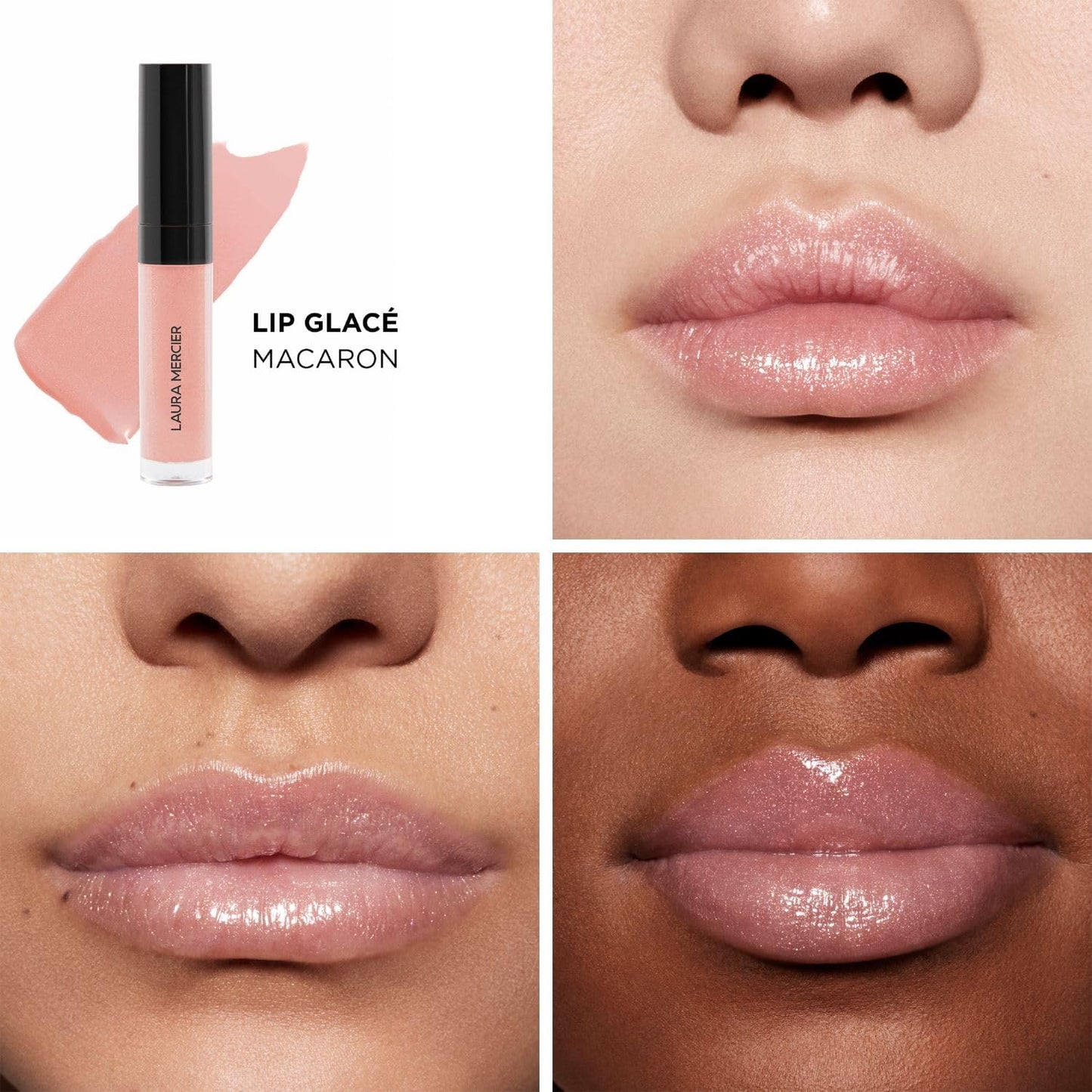 Lip Glacé Balm Gloss, High-Shine Finish, 24HR Moisture, Improves Hydration, Smooth and Even Application, Infused with Jojoba Oil