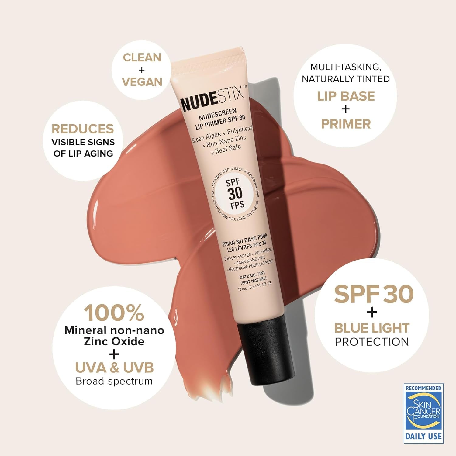 Nudestix NUDESCREEN LIP PRIMER SPF 30