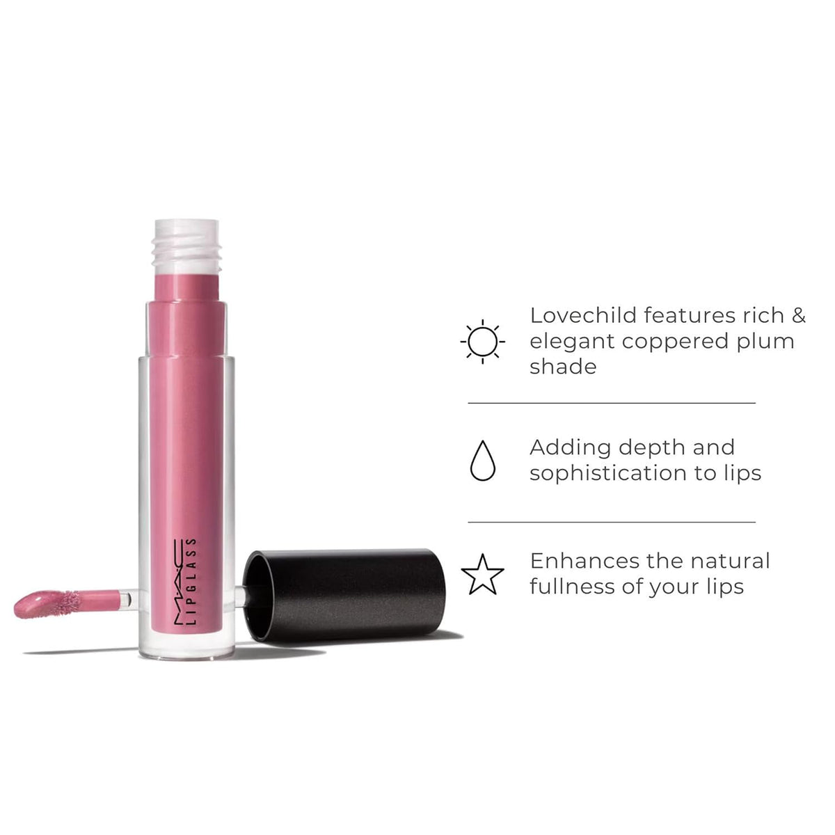 M.A.C Lipglass lip gloss - Lovechild  0.1 OZ