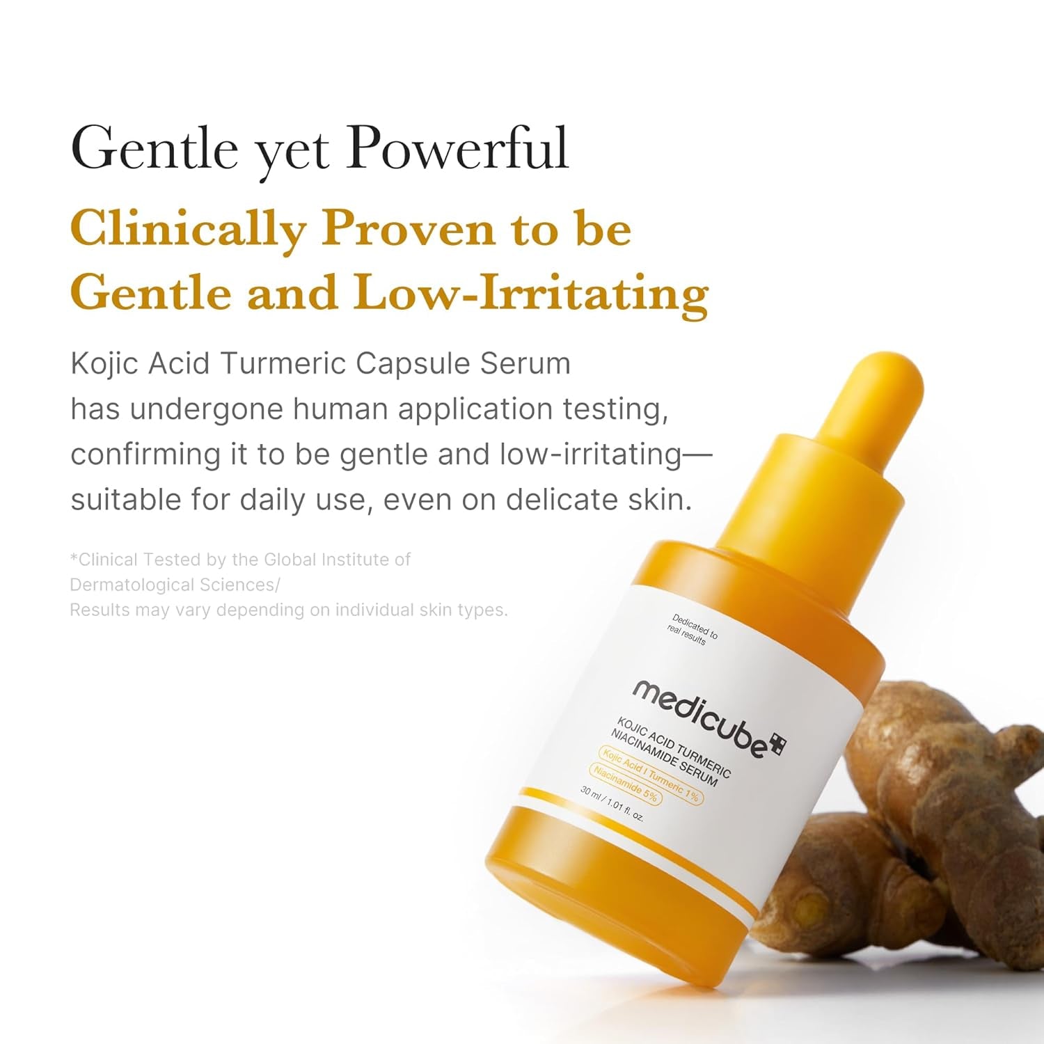 MEDICUBE - Kojic Acid Turmeric Clarifying & Balancing Capsule Serum for Troubled Skin | Soothing & Brightening Facial Serum | Niacinamide & Glow Capsules for Hydration and Barrier Support | 1.01 Fl.Oz