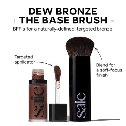 Dew Bronze - Soft-Focus Liquid Bronzer + Liquid Contour - Enriched with Plant-Derived Glycerin to Effortlessly Blend + Deeply Nourish Skin - Salt (0.4 Oz)