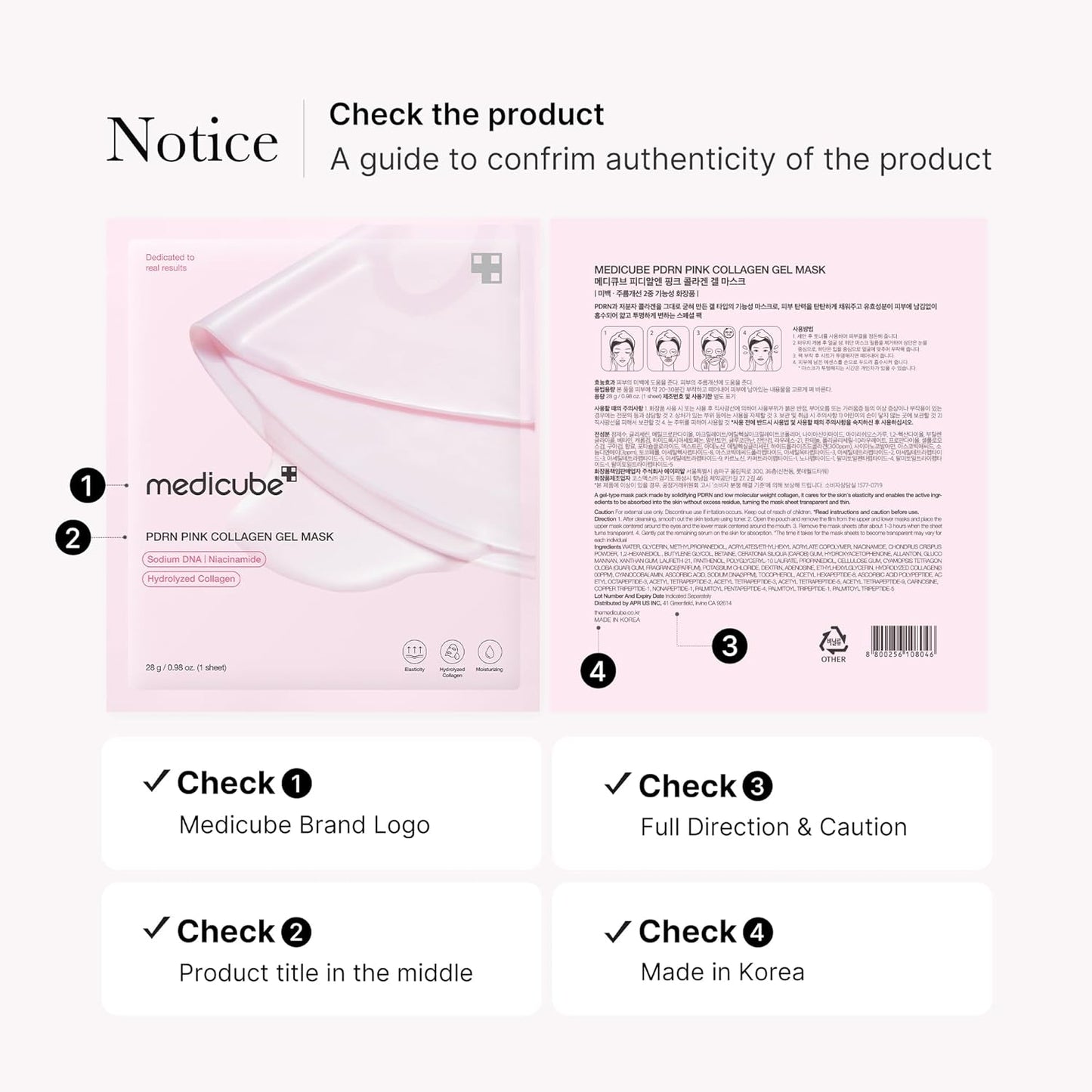 MEDICUBE - Salmon PDRN Pink Collagen Gel Mask Single