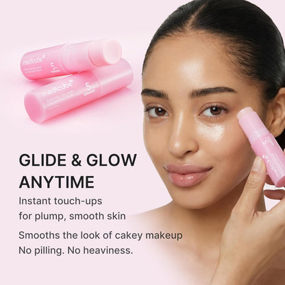 MEDICUBE - PDRN Pink Collagen Volume Multi Balm Stick | Volufiline, PDRN, NAD, Collagen | Face & Body Balm for Under-Eyes, Neck, Forehead, Smile Lines, Lips | Plumping, Radiance, Line Care | K-Beauty
