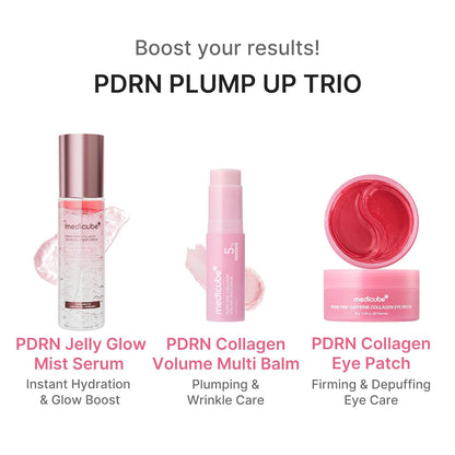 MEDICUBE - PDRN Pink Collagen Volume Multi Balm Stick | Volufiline, PDRN, NAD, Collagen | Face & Body Balm for Under-Eyes, Neck, Forehead, Smile Lines, Lips | Plumping, Radiance, Line Care | K-Beauty