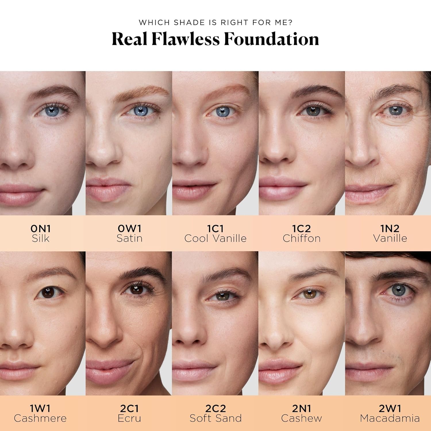 Real Flawless Weightless Perfecting Waterproof Liquid Foundation: Medium-Buildable Coverage, 12 HR Fade-Proof Wear, Natural Finish, Hydrating, Long Lasting, Non-Comedogenic