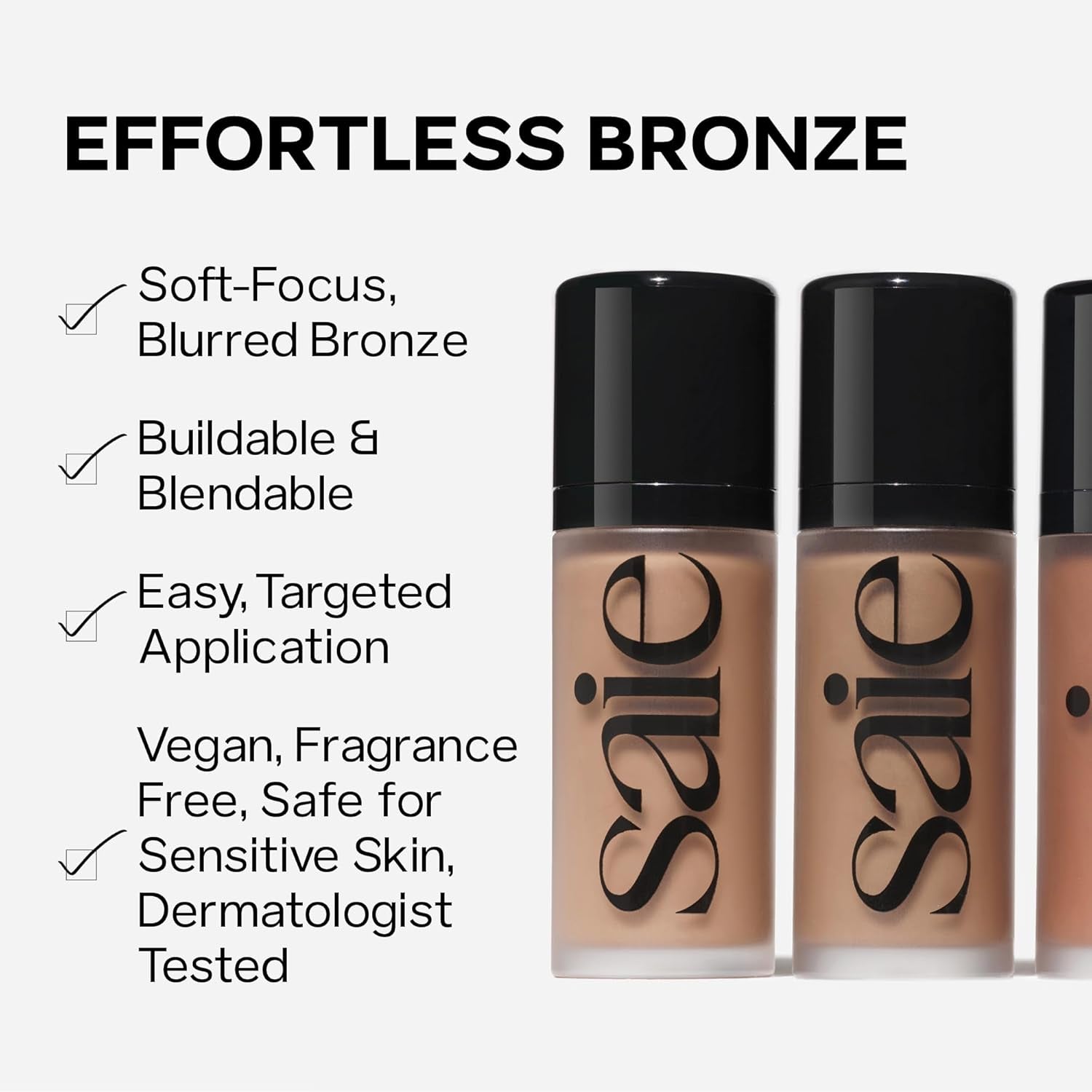 Dew Bronze - Soft-Focus Liquid Bronzer + Liquid Contour - Enriched with Plant-Derived Glycerin to Effortlessly Blend + Deeply Nourish Skin - Salt (0.4 Oz)