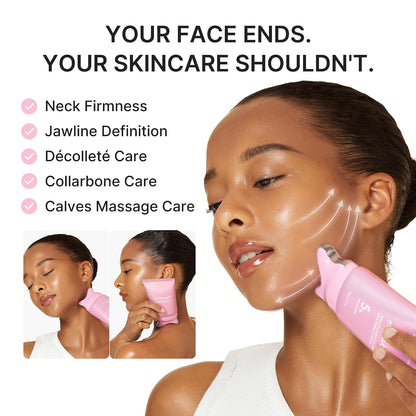 MEDICUBE - PDRN Collagen Gua Sha Neck Wrinkle Cream | Built-In Gua Sha Massager with Volufiline 5% | Firming, Contour Care for the Look of Fine Lines, Jawline, Neck, Décolleté | Korean Skincare, 3.17 Oz