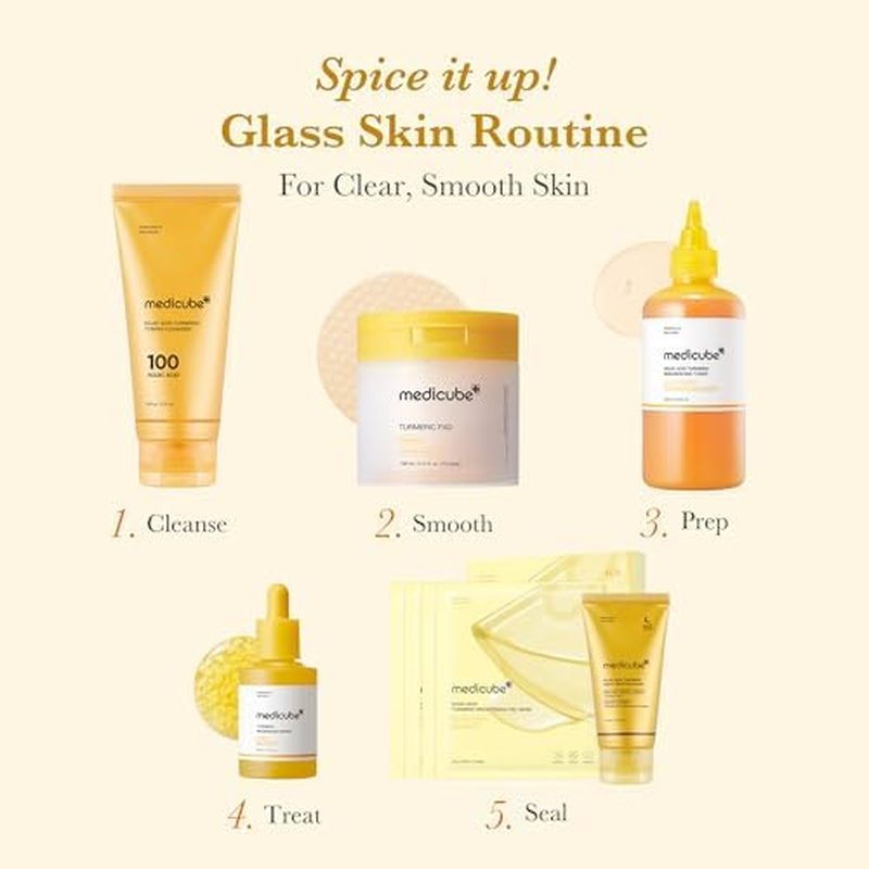 Kojic Acid Renew & Smooth Duo for Troubled Skin: Kojic Acid Turmeric Clarifying Toner Pad and Kojic Acid Turmeric Clarifying & Balancing Capsule Serum