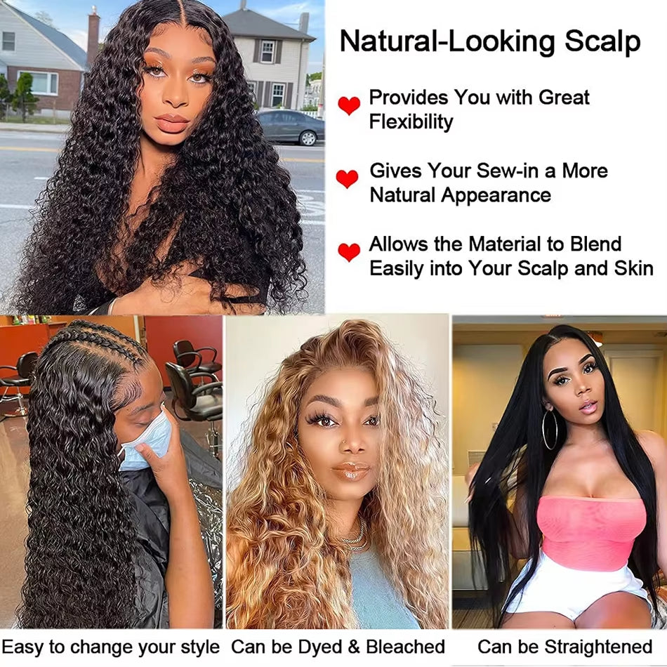 12A Raw Indian Hair 3 4Bundles Deal Deep Wave Bundle Kinky Curly 100% Human Hair Extensions Loose Deep Wave Water for Blackwomen