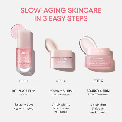 LANEIGE Bouncy & Firm Sleeping Mask: Korean Overnight Face Mask to Plump, Firm, & Boost Elasticity, with Peony & Collagen Complex for Visibly Plumper, Hydrated Skin | Korean Skin Care