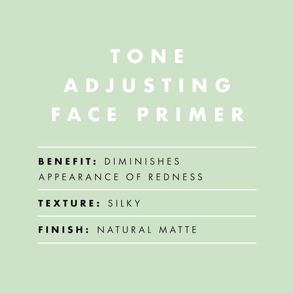 Tone Adjusting Face Primer, Makeup Primer for Neutralizing Uneven Skin Tones & Redness, Grips Makeup to Last, Vegan & Cruelty-Free, Large