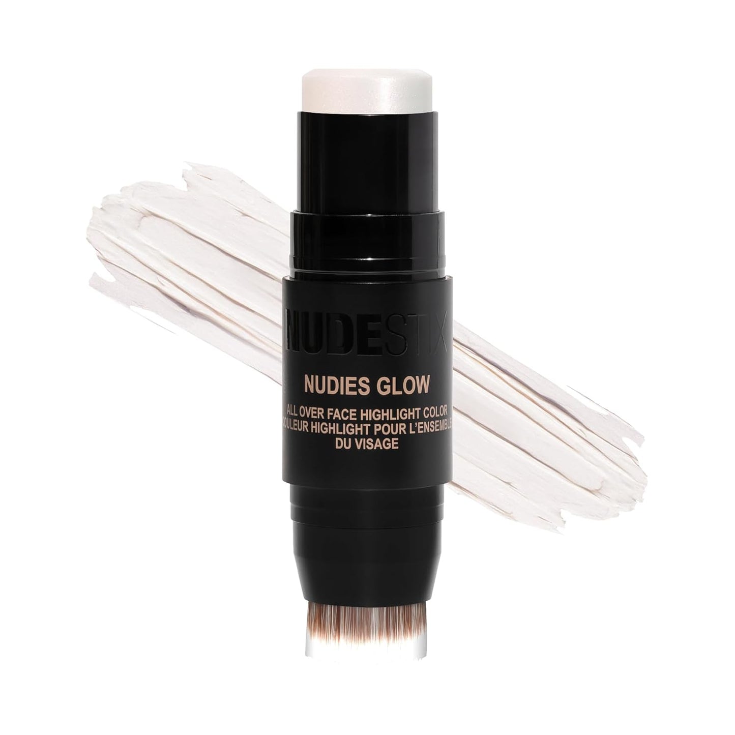 Nudestix Nudies Glow Cream Highlighter Bronze + Glow 3-In-1 All over Face Colour for Eyes, Cheeks, Lips W/Blending Brush