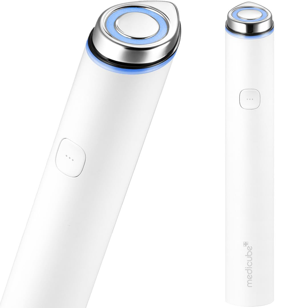 MEDICUBE - Mini Booster Pro White | Affordable At-Home Facial Device for Beginners - Portable Glow Booster for Glass Skin, Boosting Skin Care Absorption, Skincare for Teens, Korean Skin Care