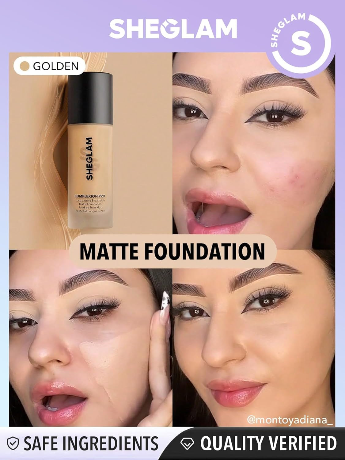 Full Coverage Foundation Makeup Long Lasting Waterproof Matte Dewy Liquid Foundation - Golden