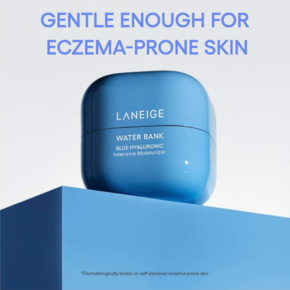 LANEIGE Water Bank Blue Hyaluronic Intensive Moisturizer with Peptides + Squalane: Eczema-Prone Skin, Barrier-Boosting, Nourish, Dryness