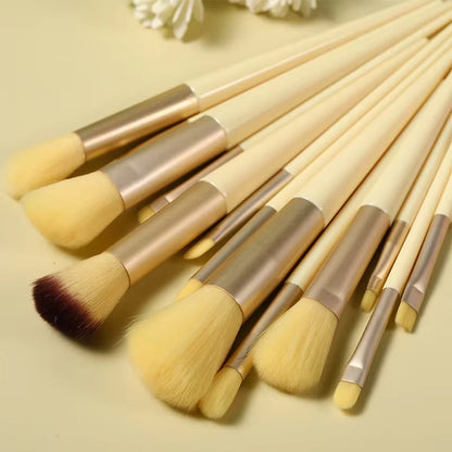 13 PCS Makeup Brushes Set Eye Shadow Foundation Women Cosmetic Brush Eyeshadow Blush Beauty Soft Make up Tools Bag