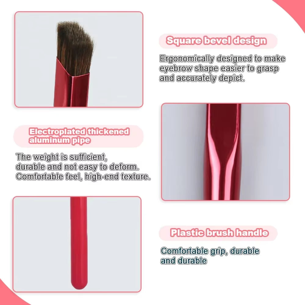 Square Dimensional Eyebrow Wild Eyebrow Brush Handmade Dual Head Eyebrow Lash Brush Multifunctional Makeup Tools