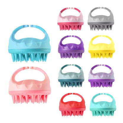 Scalp Massager Shampoo Brush Hair Washing Scalp Brush Soft Silicone Scalp Massager Hair Comb for Dandruff Removal Shampoo Brush