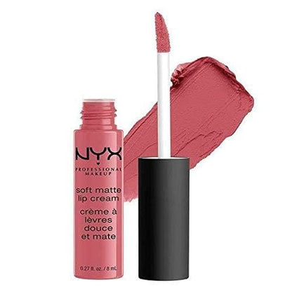 Soft Matte Lip Cream, Lightweight Liquid Lipstick - Abu Dhabi (Deep Rose-Beige)