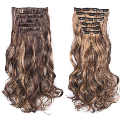 Synthetic 6Pcs Clip in Hair Extensions Soft Long Wavy Clip on Hair Extensions Thick Hairpieces Curly Clip in Hair Extensions