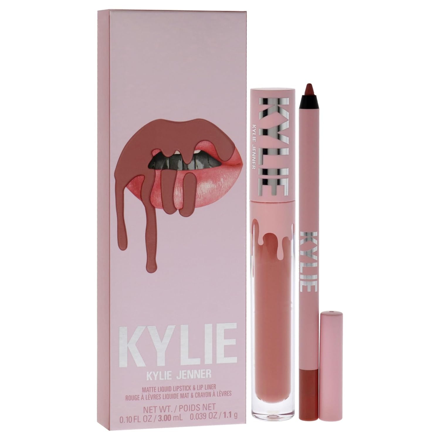 Matte Lip Kit - 802 Candy for Women - 2 Pc 0.10 Oz Matte Liquid Lipstick, 0.03 Oz Lip Liner