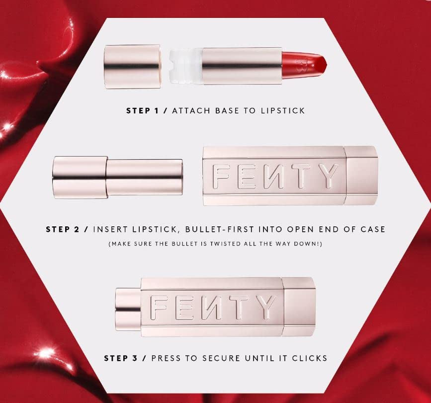 by Rihanna Fenty Icon the Case Semi-Matte Refillable Lipstick - RED