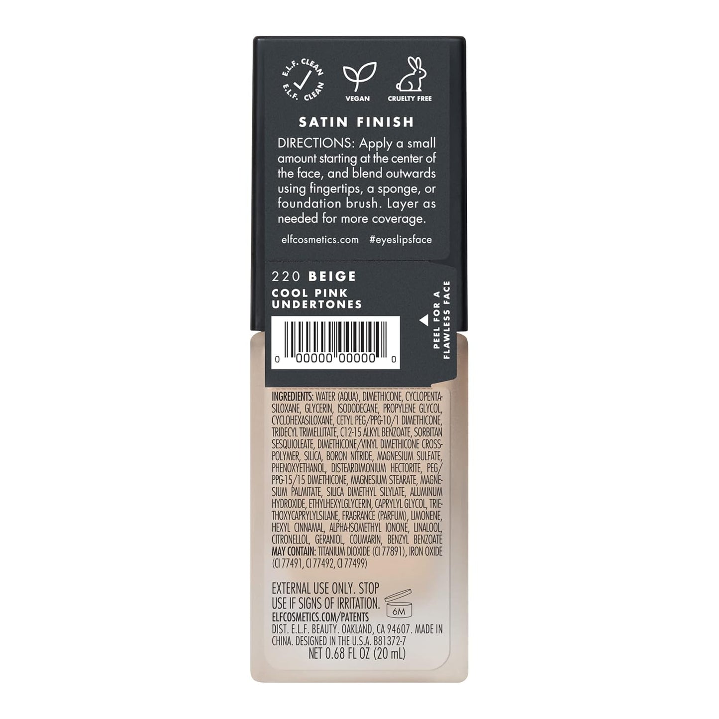 Flawless Finish Foundation, Improves Uneven Skin Tone, Lightweight, Medium Coverage & Semi-Matte, Vegan & Cruelty-Free, Beige 0.68 Fl Oz