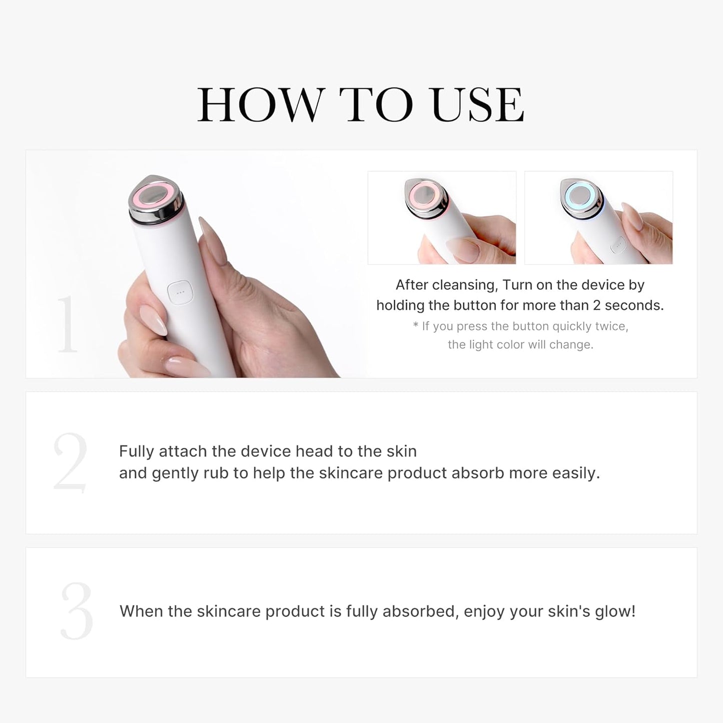 MEDICUBE - Mini Booster Pro White | Affordable At-Home Facial Device for Beginners - Portable Glow Booster for Glass Skin, Boosting Skin Care Absorption, Skincare for Teens, Korean Skin Care