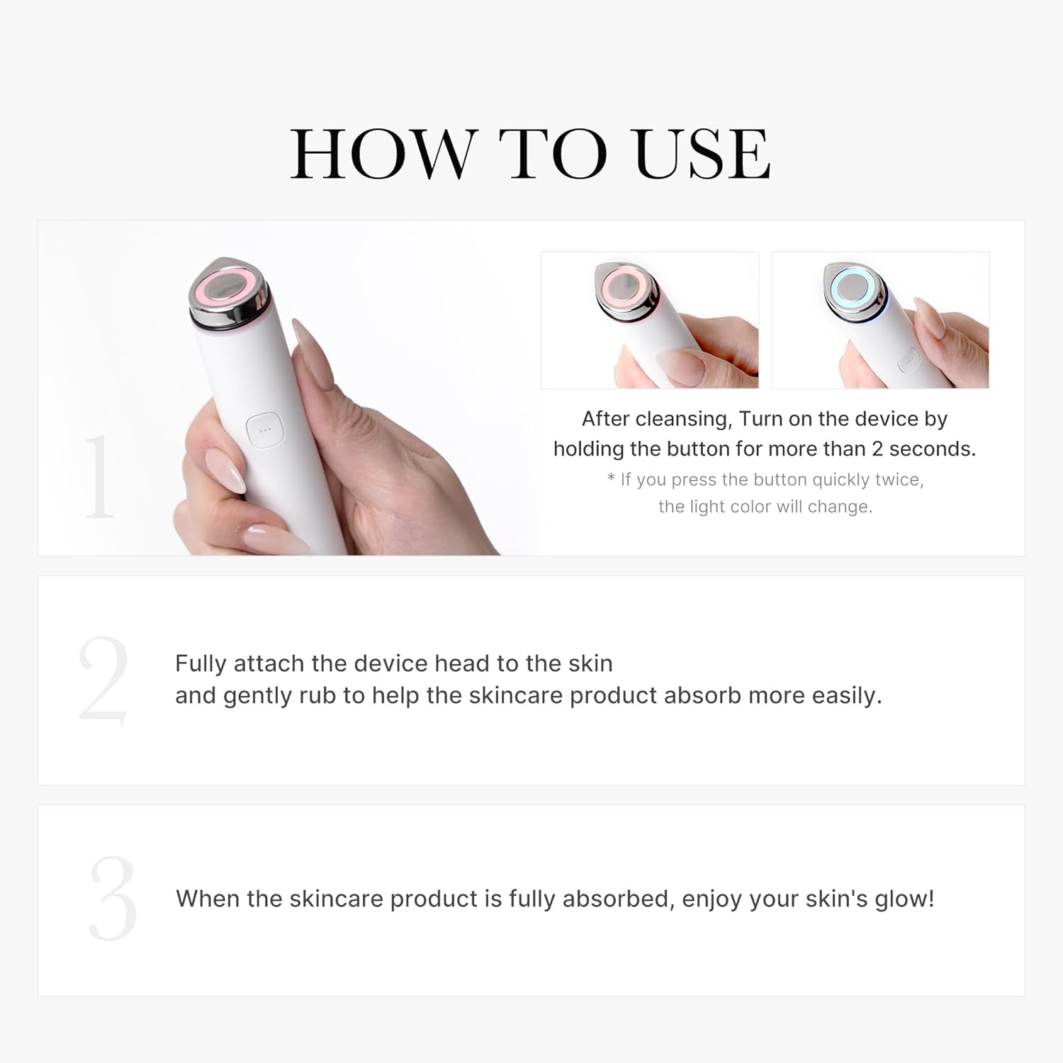 MEDICUBE - Mini Booster Pro White | Affordable At-Home Facial Device for Beginners - Portable Glow Booster for Glass Skin, Boosting Skin Care Absorption, Skincare for Teens, Korean Skin Care